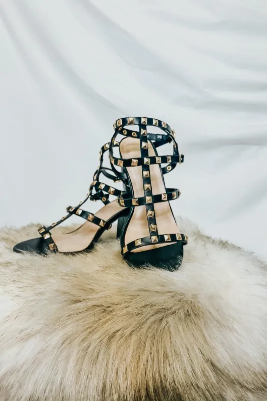 Treasured Studded Strappy Heels - FINAL SALE sold by Madison + Mallory