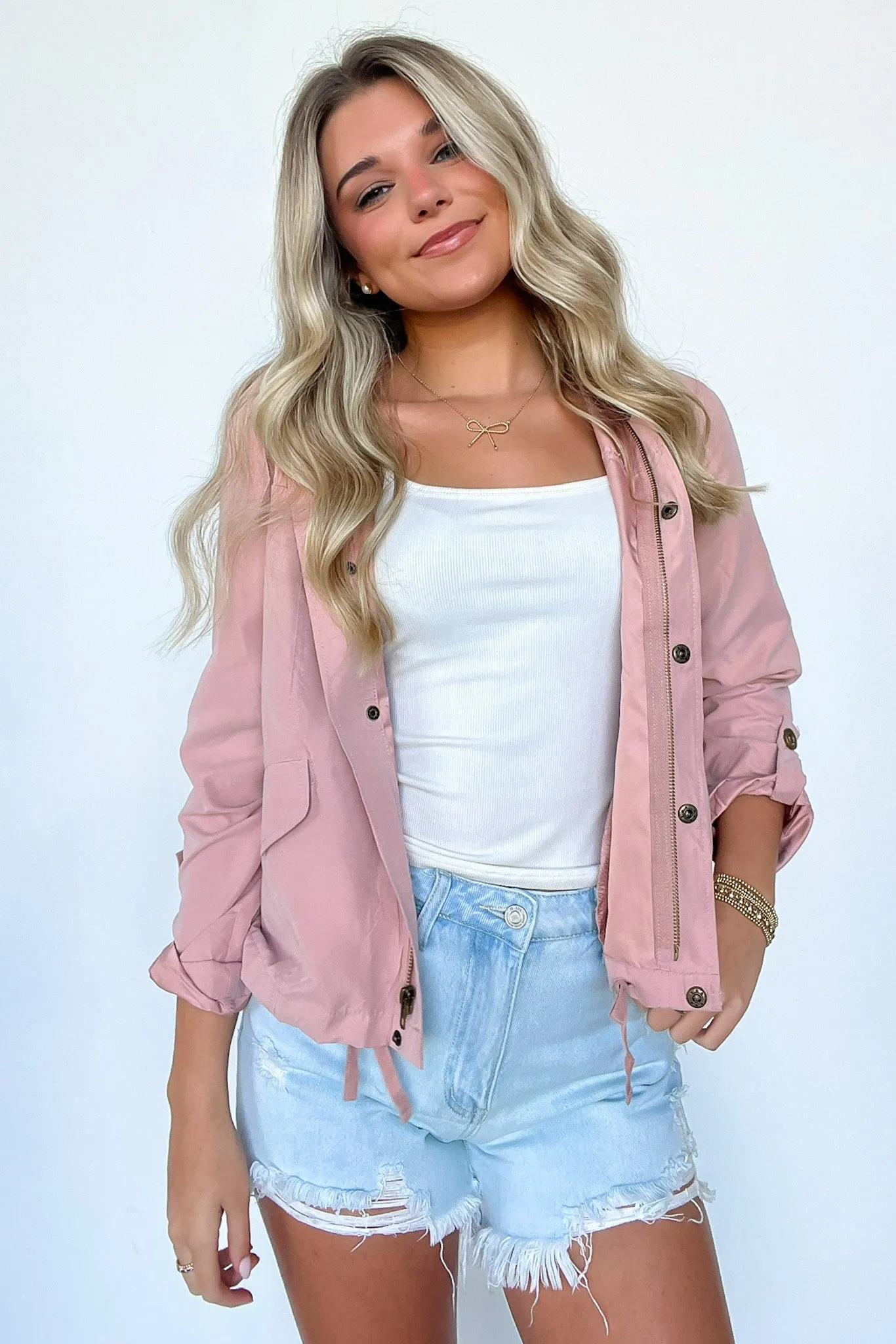 Perfect Possibility Snap Button Hooded Jacket - FINAL SALE sold by Madison + Mallory