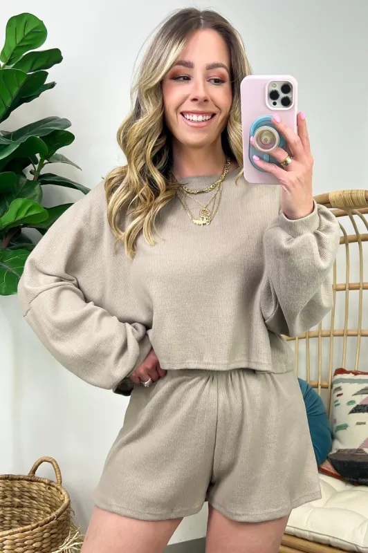 Shayn Waffle Knit Crop Top and Shorts Set - FINAL SALE sold by Madison + Mallory