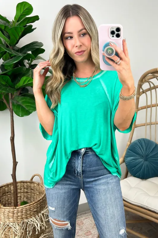 Avi Washed Raglan Dolman Sleeve Top - FINAL SALE sold by Madison + Mallory