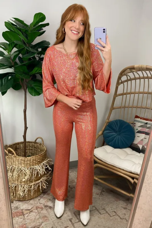 Signature Sparkle Wide Leg Sequin Pants - FINAL SALE sold by Madison + Mallory
