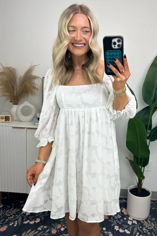 Lovely Outing Square Neck Puff Sleeve Floral Dress - FINAL SALE sold by Madison + Mallory