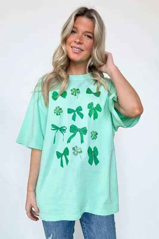 Luck of the Irish Bow Graphic Tee - FINAL SALE made by Madison + Mallory