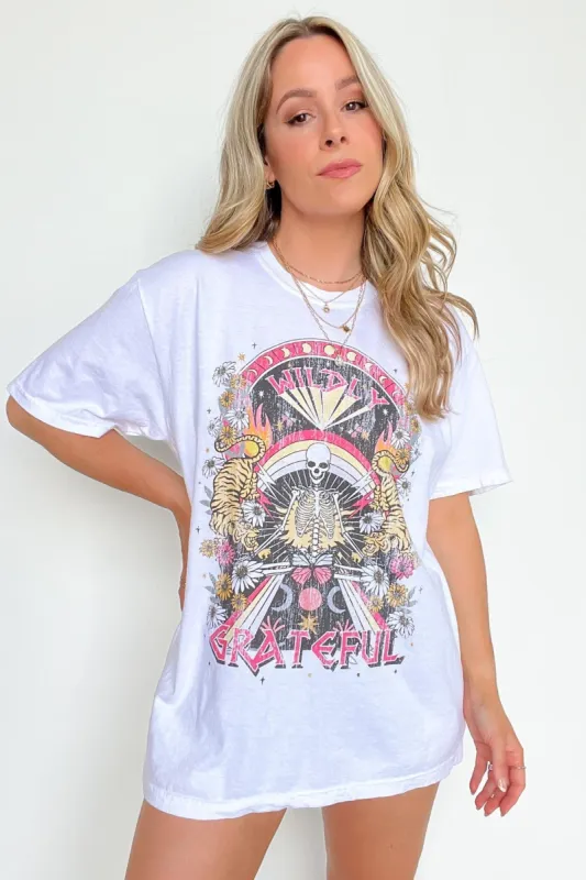 Wildly Grateful Vintage Oversized Graphic Tee - FINAL SALE sold by Madison + Mallory