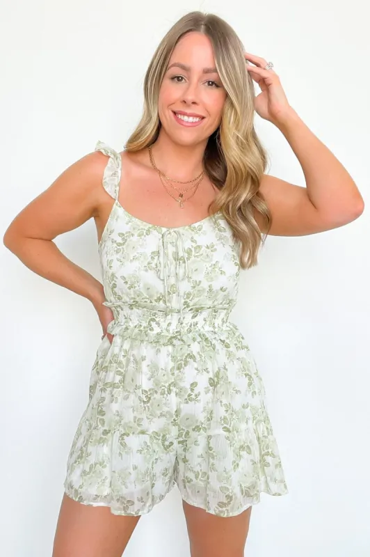 Avid Admiration Floral Ruffle Romper - FINAL SALE sold by Madison + Mallory
