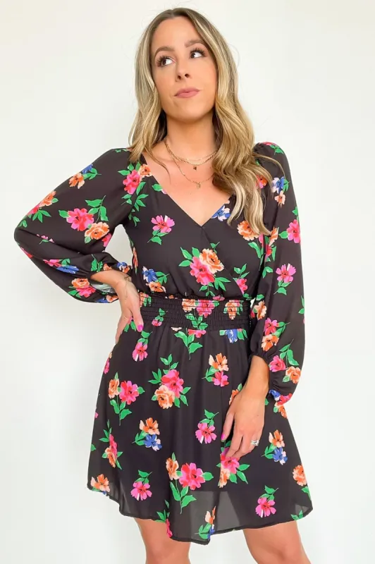 Thoroughly Sweet Floral Print Smocked Waist Dress - FINAL SALE sold by Madison + Mallory