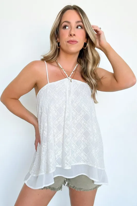 Pretty Ideal Flowy Flounce Strappy Tank Top - FINAL SALE sold by Madison + Mallory