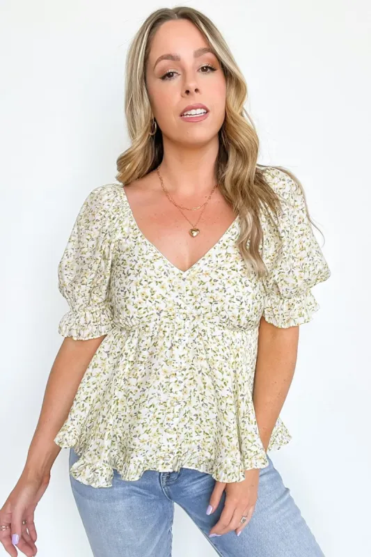 Julez Floral Tie Back Top - FINAL SALE sold by Madison + Mallory
