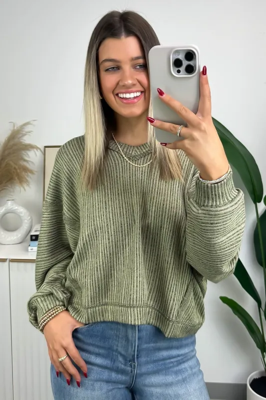 Aubrinah Drop Shoulder V-Neck Top sold by Madison + Mallory