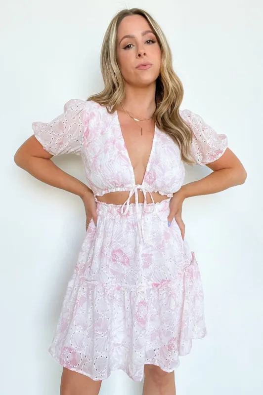 Chasing Charm Lace Cutout Floral Dress - FINAL SALE sold by Madison + Mallory