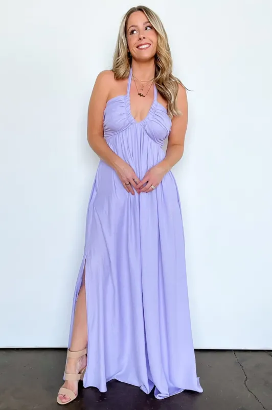 Alexaly Flowy Halter Maxi Dress - FINAL SALE sold by Madison + Mallory