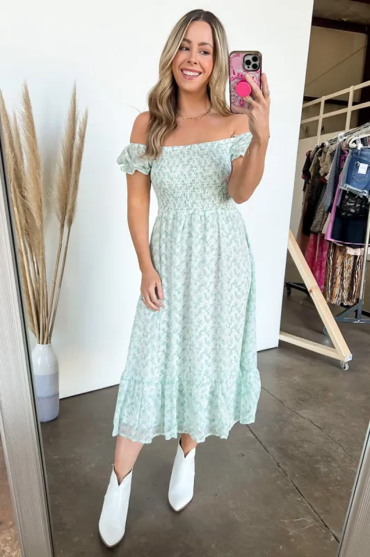 Anikah Off Shoulder Ruffle Dress - FINAL SALE sold by Madison + Mallory