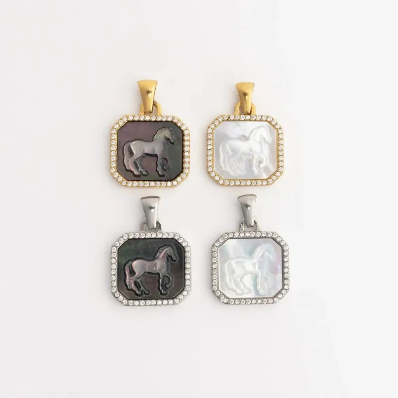 Mother of Pearl Horse Pendant - Year of the Horse made by Oceanne