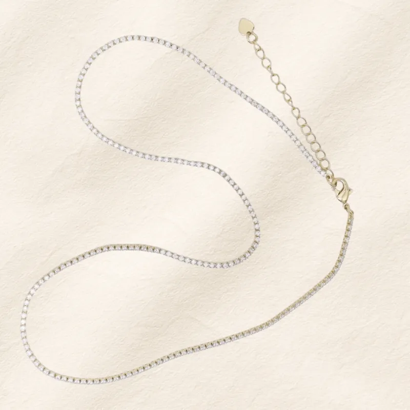 Serena Tennis Necklace made by Oceanne