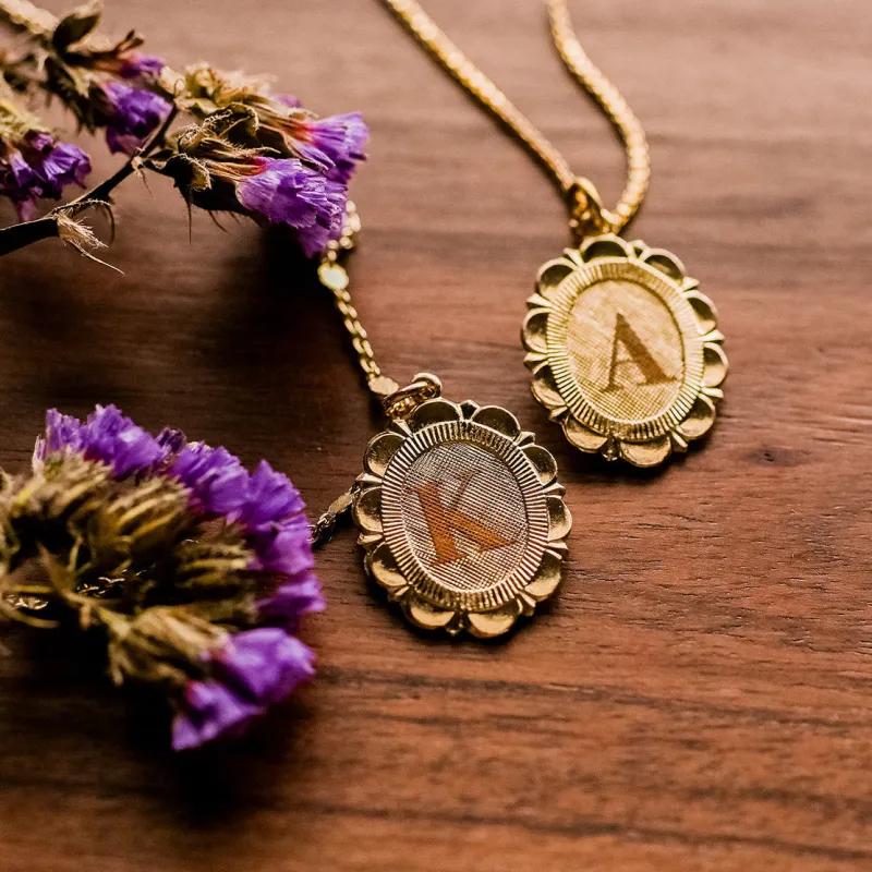 Scarlett Engraved Pendant made by Oceanne