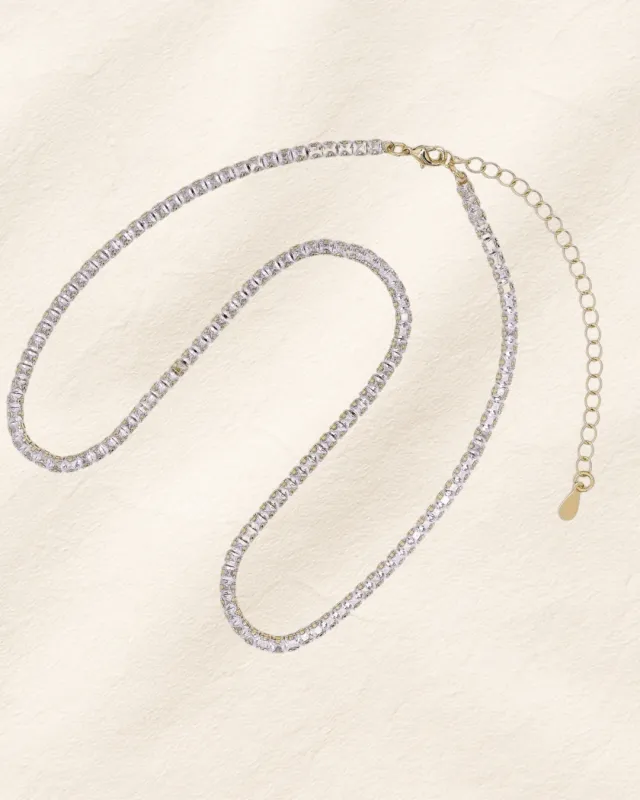 Stella Tennis Necklace made by Oceanne