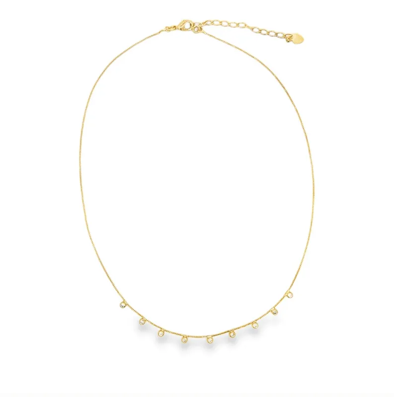 Estelle  Necklace  – Dainty Diamond Necklace made by Oceanne