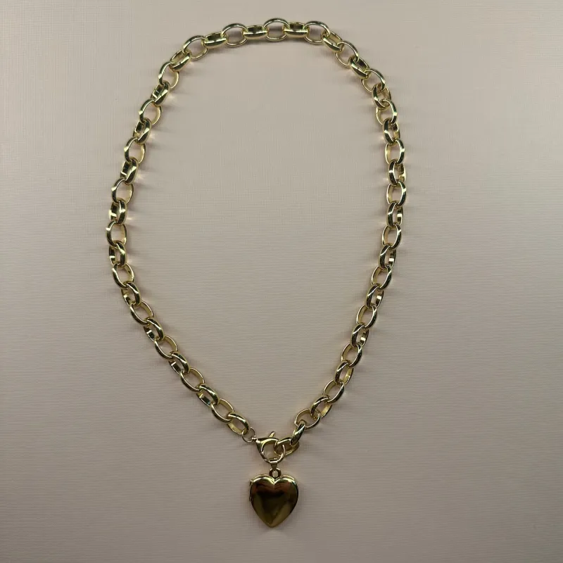 Thick Rolo Chain Necklace made by Oceanne