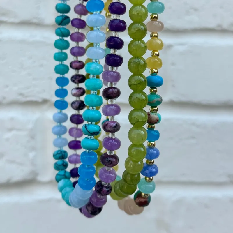 Glass Beaded Necklace made by Oceanne