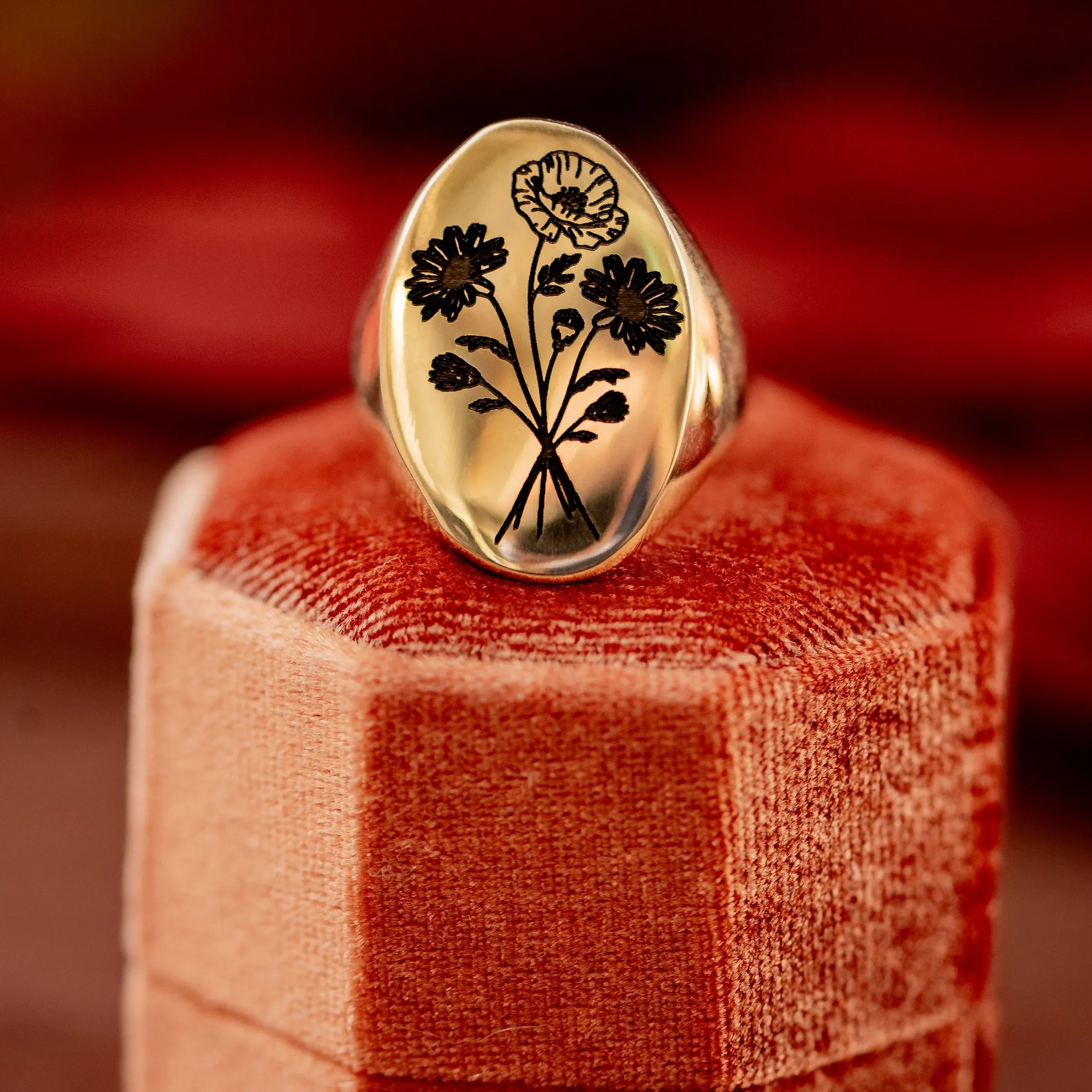 Bloom Birthflowers Signet Ring sold by Oceanne product image thumbnail 5