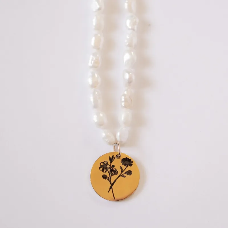 Heritage Bloom Pearl Necklace made by Oceanne