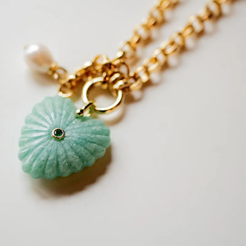 Heart Necklace Drop made by Oceanne