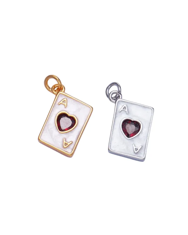 Ace of Hearts Charm made by Oceanne
