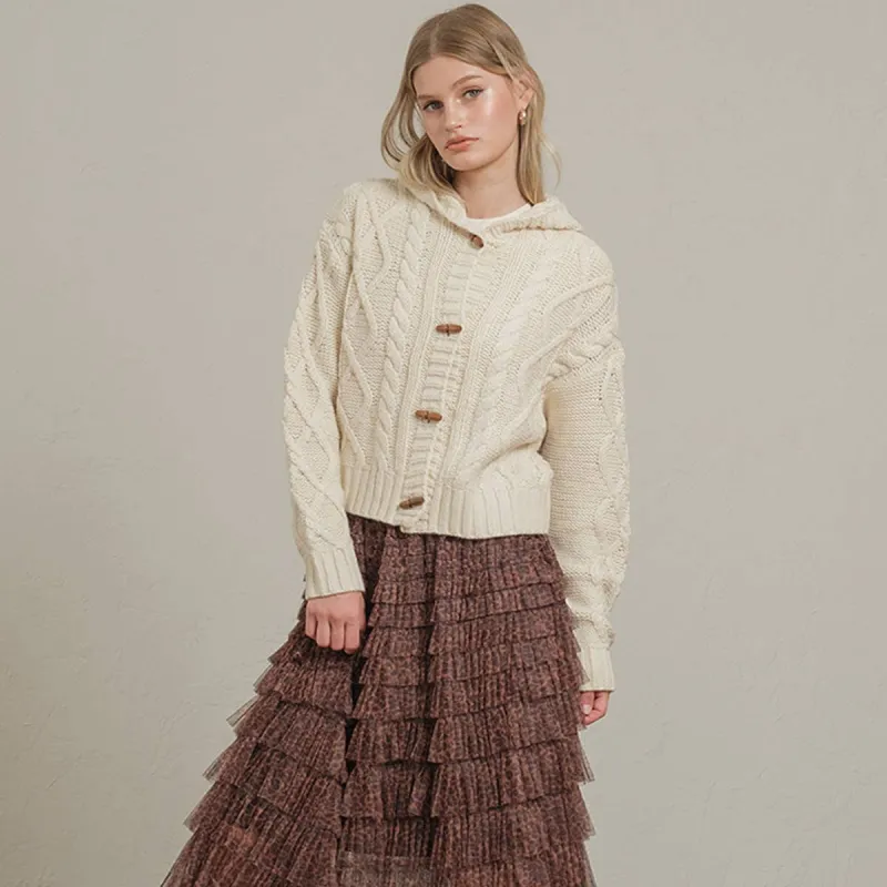 Hoodie Toggle Sweater Cardigan made by Raisonnel