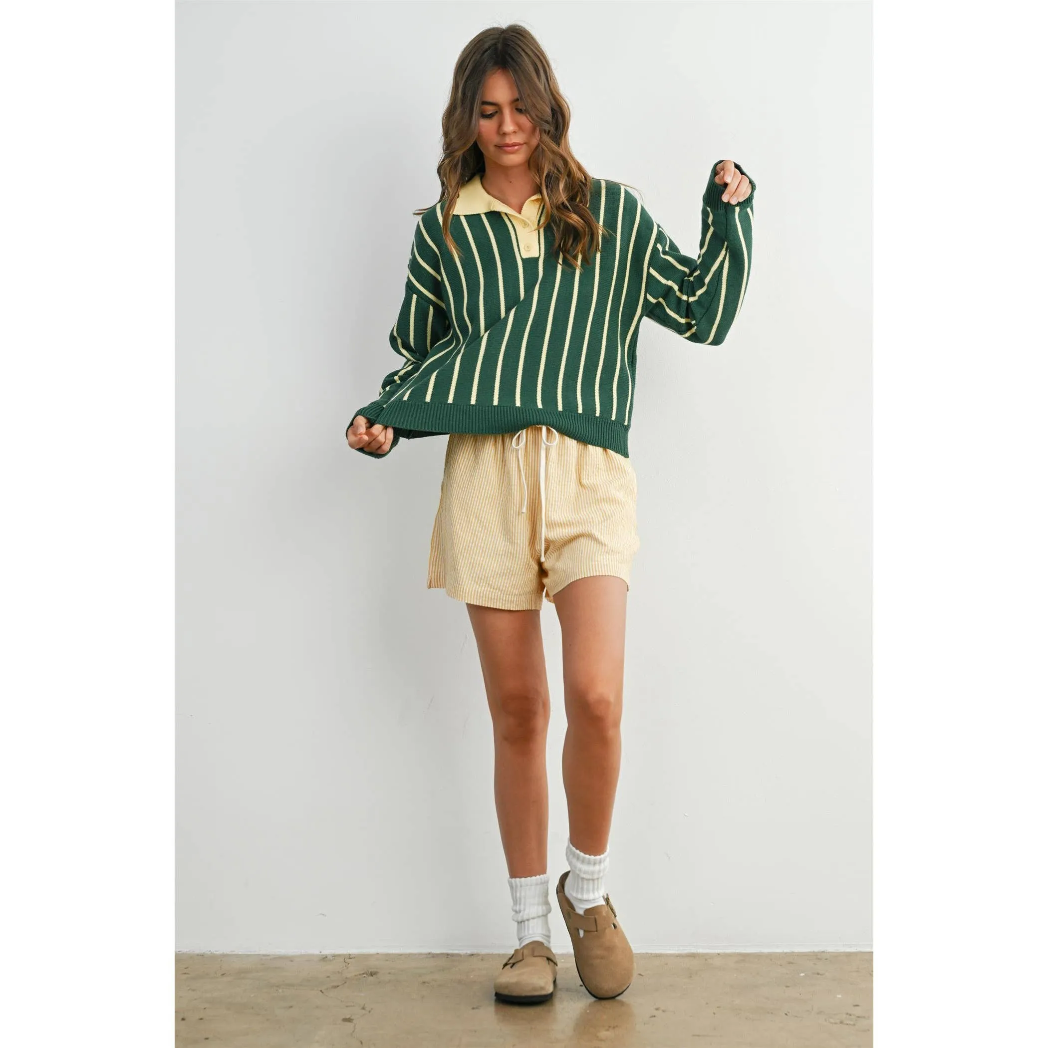 Collared Striped Polo Sweater sold by Oceanne product image thumbnail 2