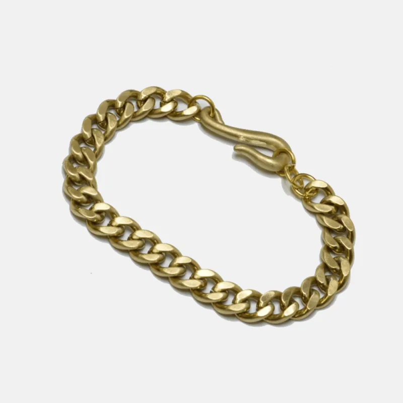Curb Chain with Fish Hook -Steel or Brass made by Curated Basics