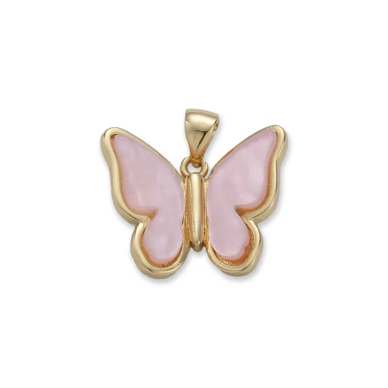 Pink Butterfly Charm made by Oceanne