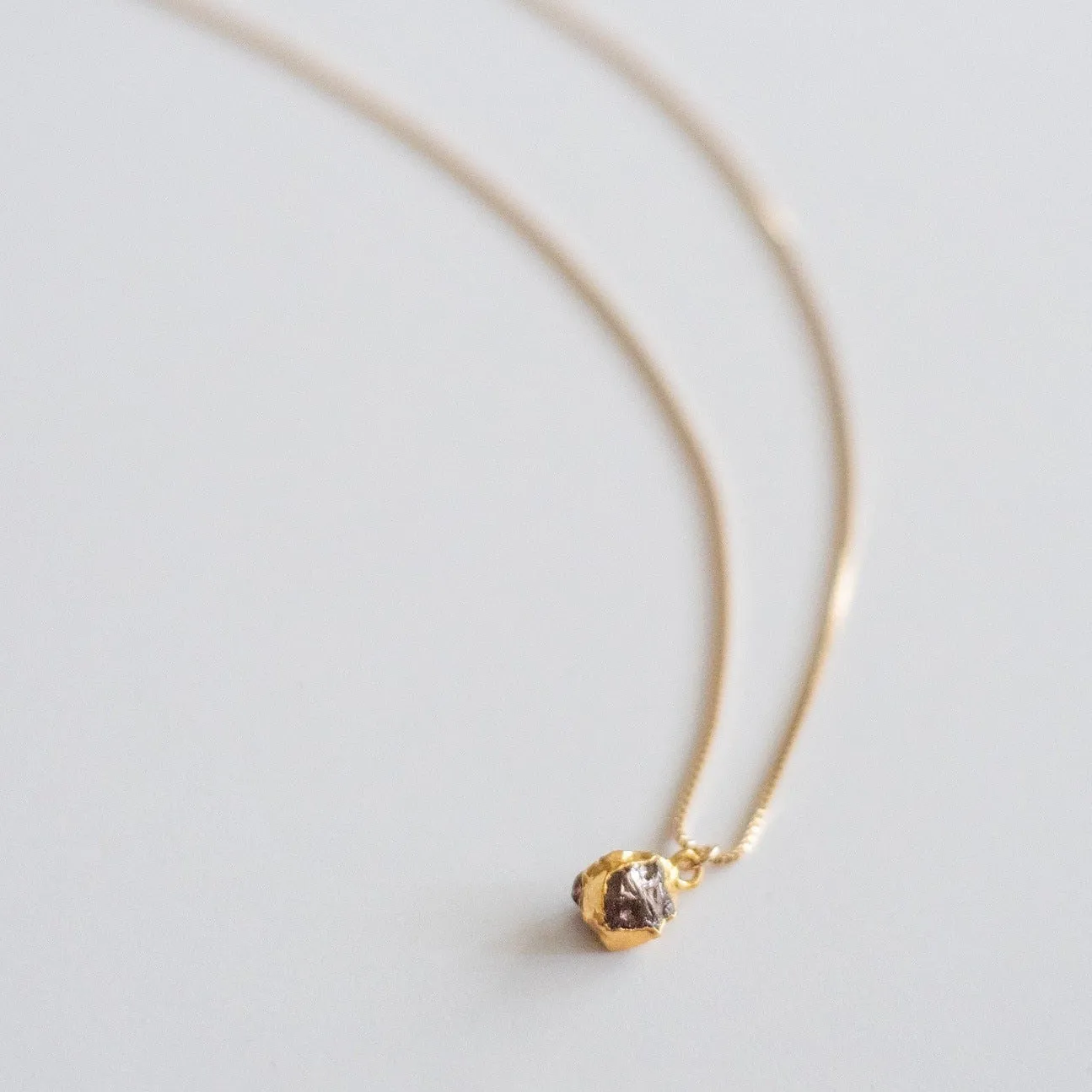 24k Gold Foil Raw Birthstone Necklace sold by Oceanne product image thumbnail 3
