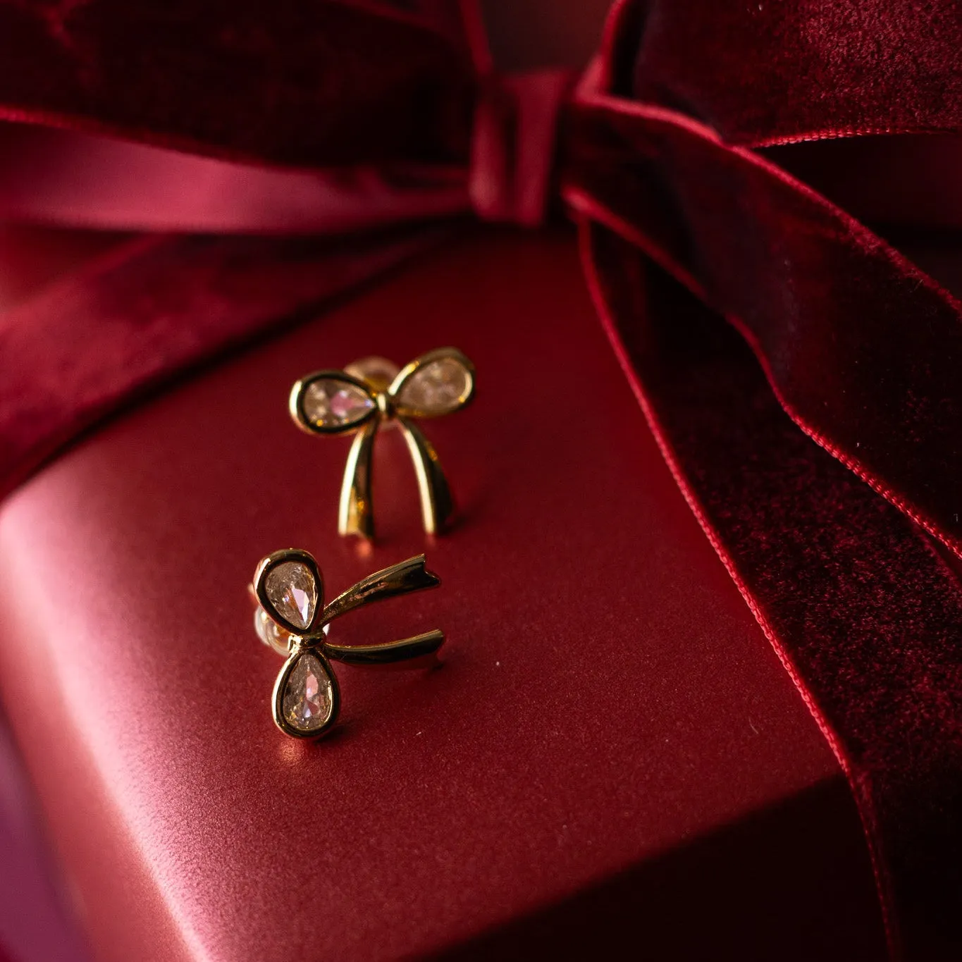 Gold Bow Studs sold by Oceanne product image thumbnail 2