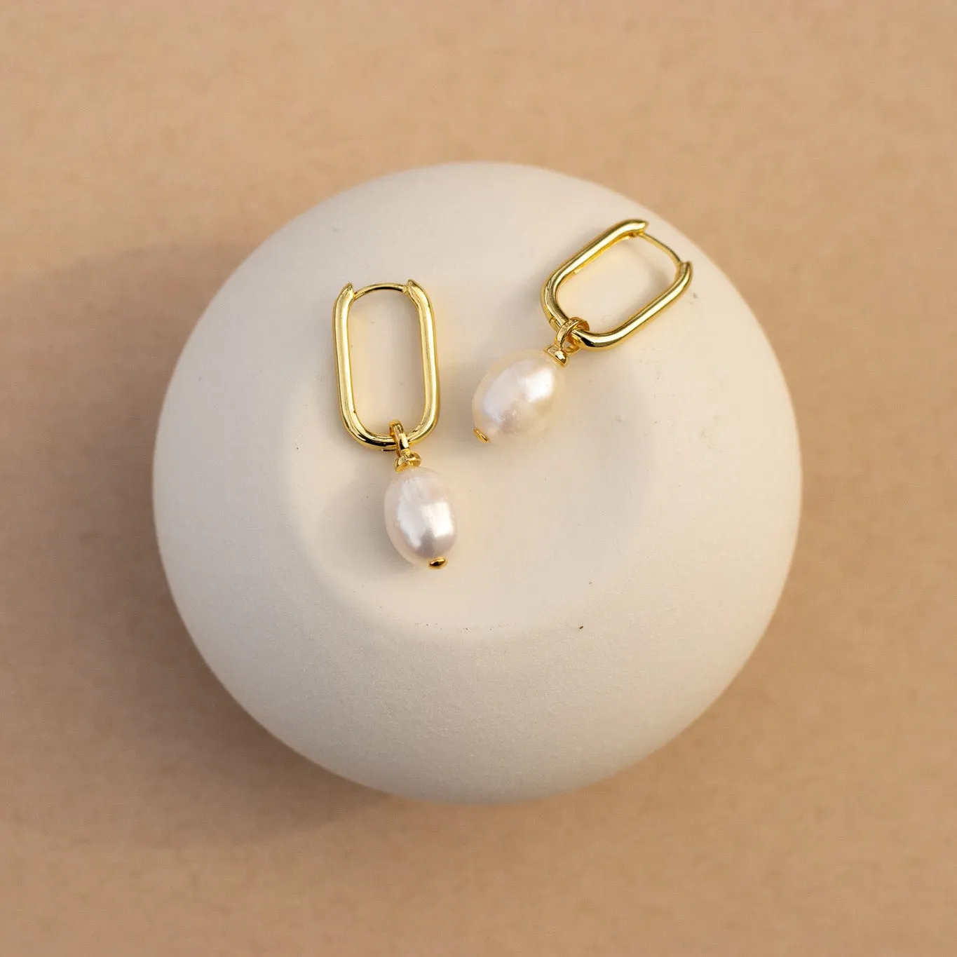Karina Freshwater Pearl Hoops sold by Oceanne product image thumbnail 4