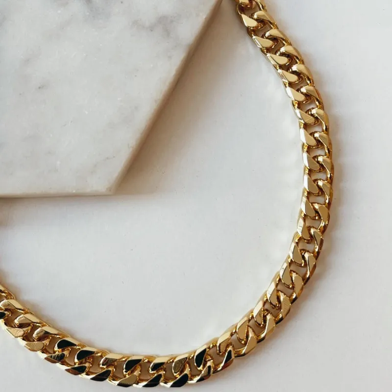 18k Gold Filled Curb Link Chain made by Oceanne
