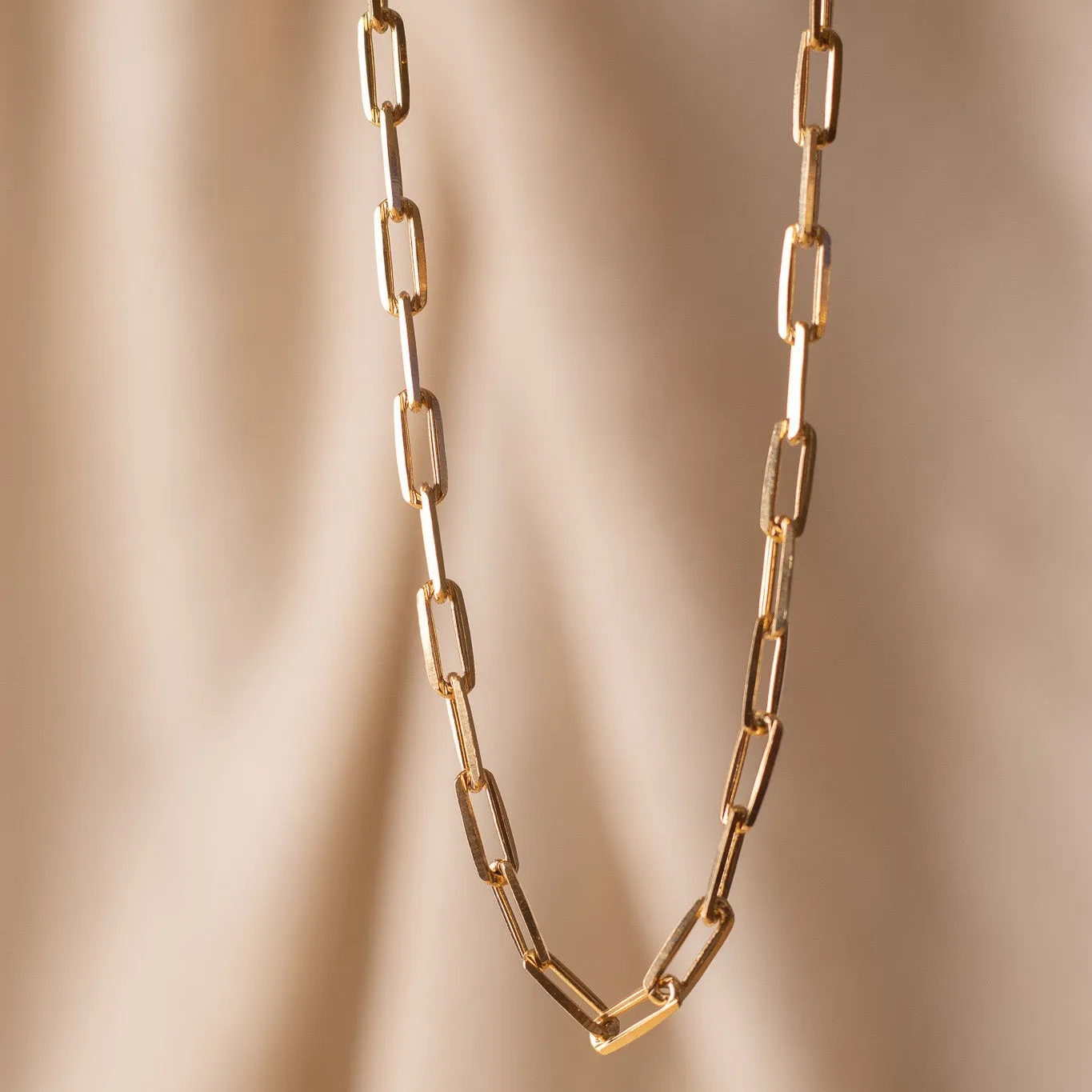 18k Gold Filled Paperclip Chain sold by Oceanne