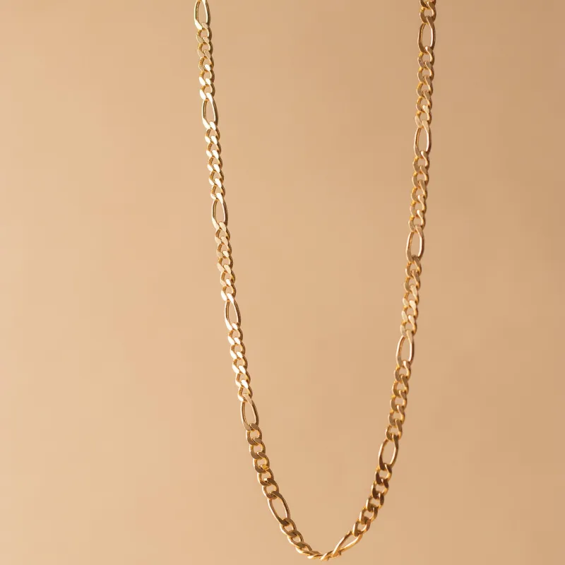 18k Gold Filled Petite Figaro Chain made by Oceanne