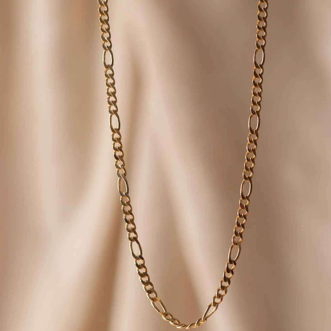 18k Gold Filled Thick Figaro Chain sold by Oceanne