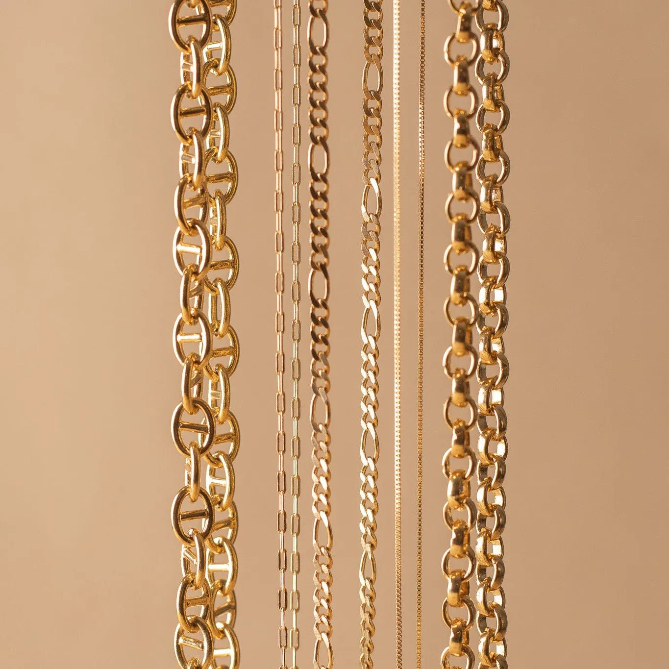 18k Gold Filled Thick Figaro Chain sold by Oceanne product image thumbnail 4
