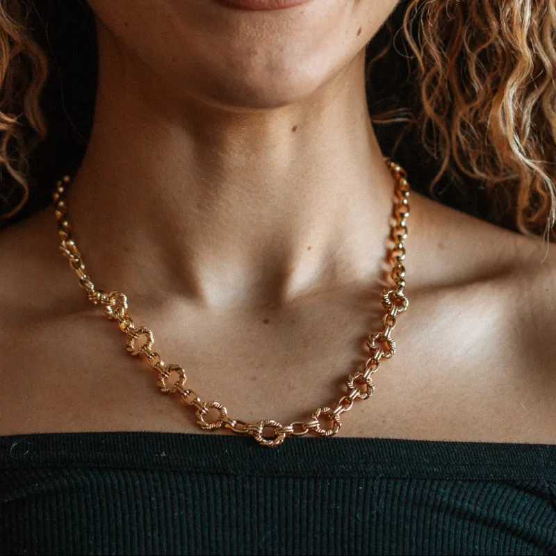 Gold Twist Chain Necklace made by Oceanne