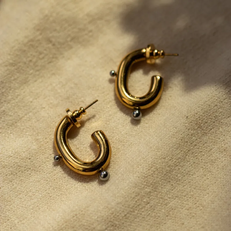Orphée Drop Hoops made by Oceanne
