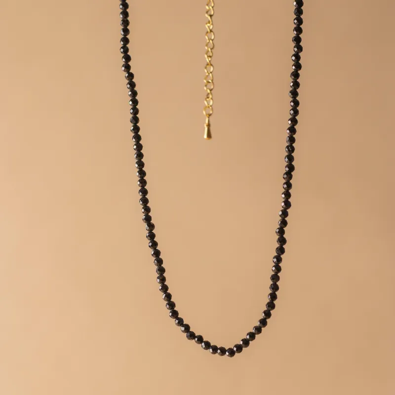 Onyx Beaded Necklace made by Oceanne