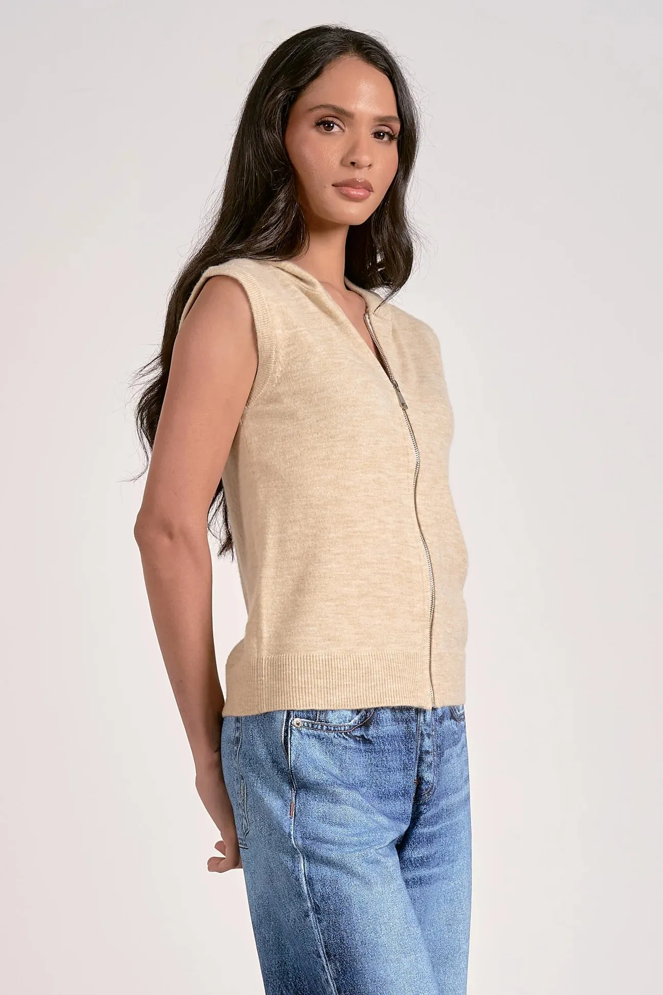 Sleeveless Zip Hoodie sold by Oceanne product image thumbnail 3