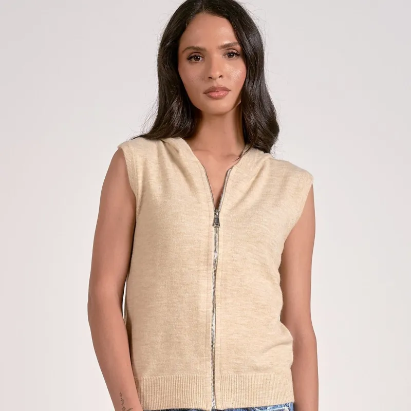 Sleeveless Zip Hoodie made by Elan