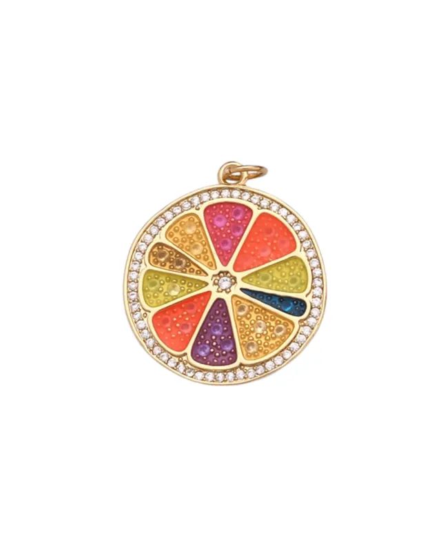 Rhinestone Citrus Slice made by Oceanne