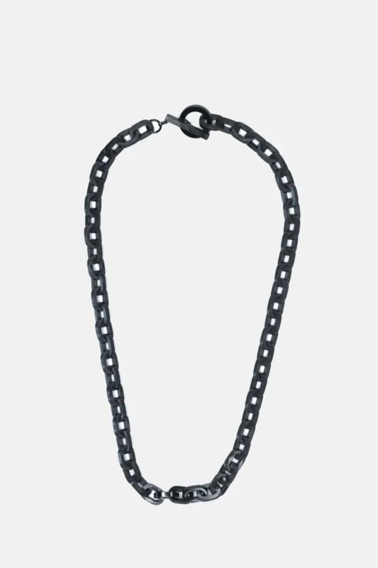 9mm Black Steel Chain Necklace made by Curated Basics