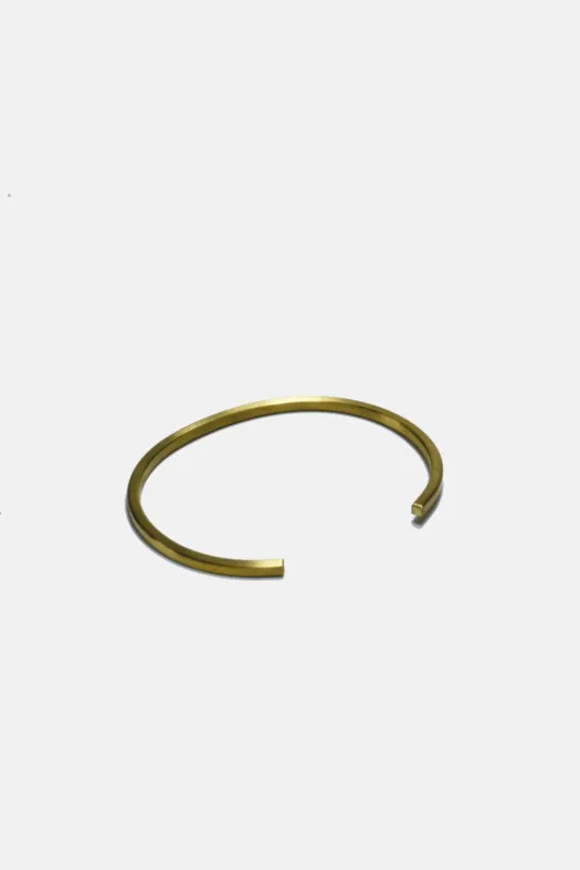 Thin Brass Cuff made by Curated Basics