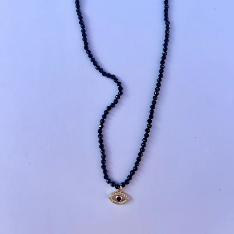 Onyx Evil Eye made by Oceanne