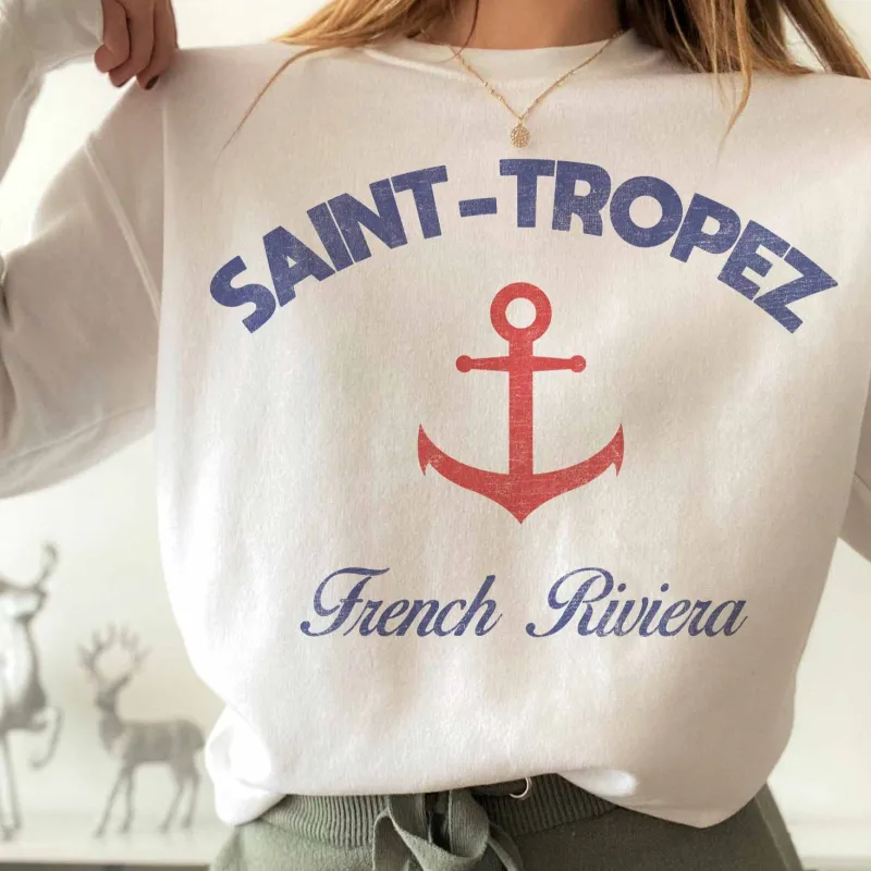 Saint Tropez Graphic Sweatshirt made by Oceanne