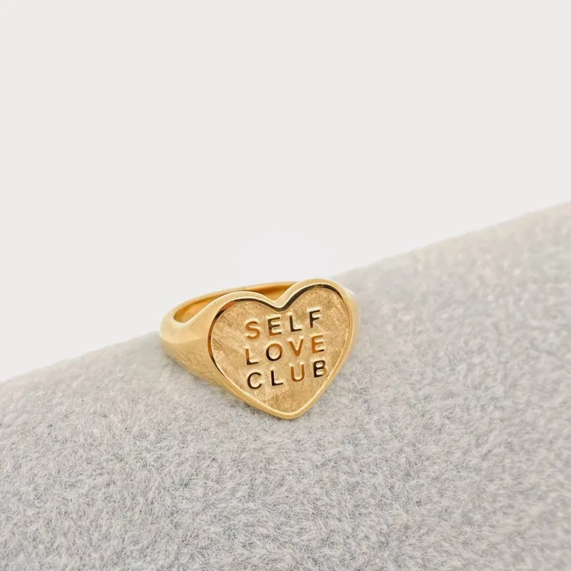 "SELF LOVE CLUB" Ring made by Oceanne